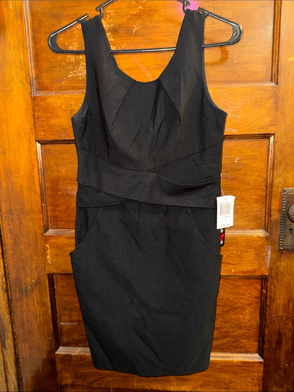 Teeze Me Black Sleeveless Midi Sheath Dress